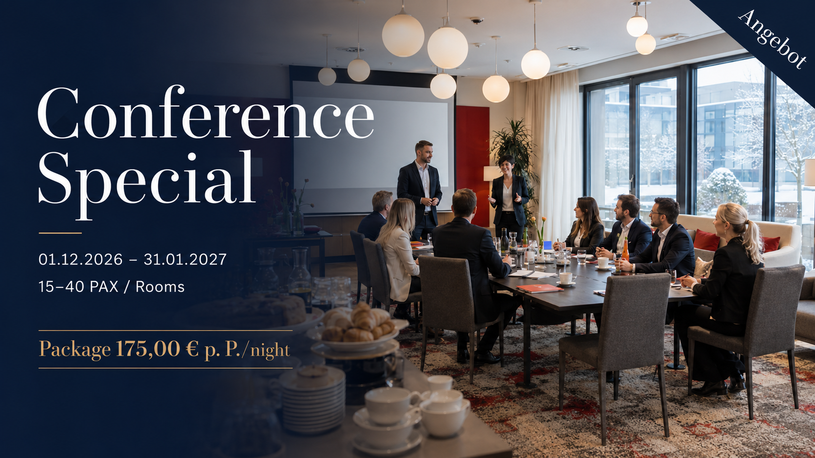 Konferenzpaket im modernen Hotel